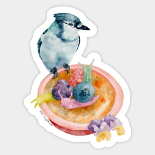 Snail Brûlée Watercolor Painting Sticker